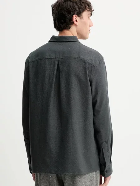Košile Calvin Klein regular s klasickým límcem šedá