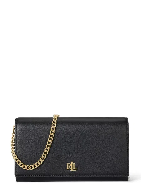Lauren Ralph Lauren torebka skórzana czarny