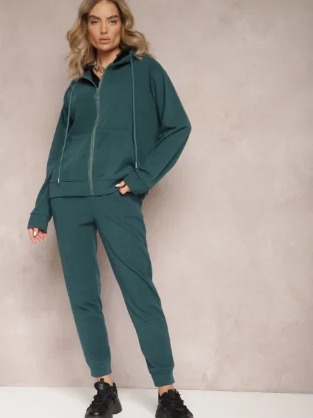 Komplet Dresowy z Bluzą i Spodniami Seraphira zielony