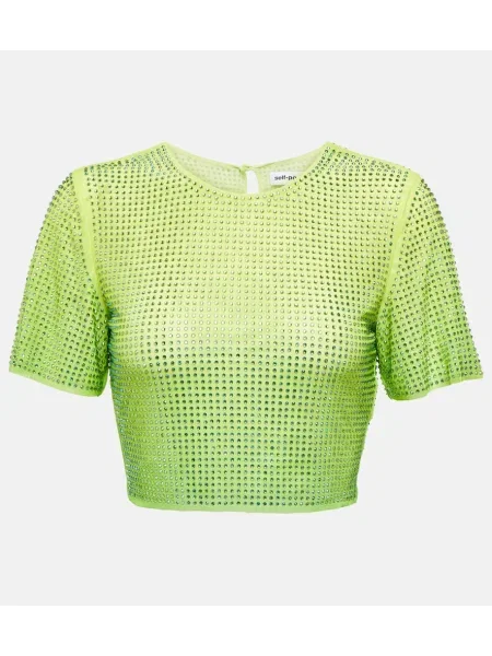 Cropp top Self-portrait de cristal verde
