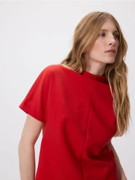 Reserved Bluză cu mâneci scurte roșu