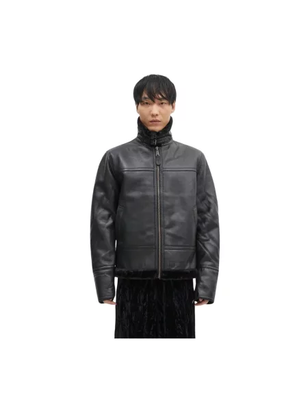 Kurtka skórzana Alpha Industries czarna