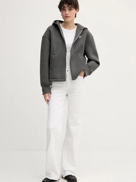 Tommy Hilfiger bluza z kapturem gładka szary