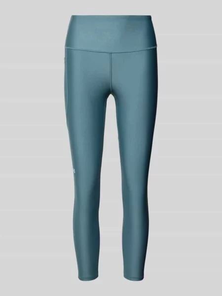 Legginsy o kroju slim fit z nadrukiem z logo model ‘Tech’ Under Armour zielone
