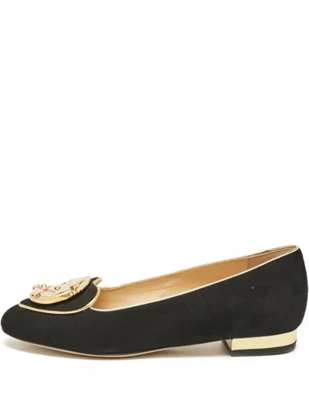 Balerini Charlotte Olympia cu broderie negru