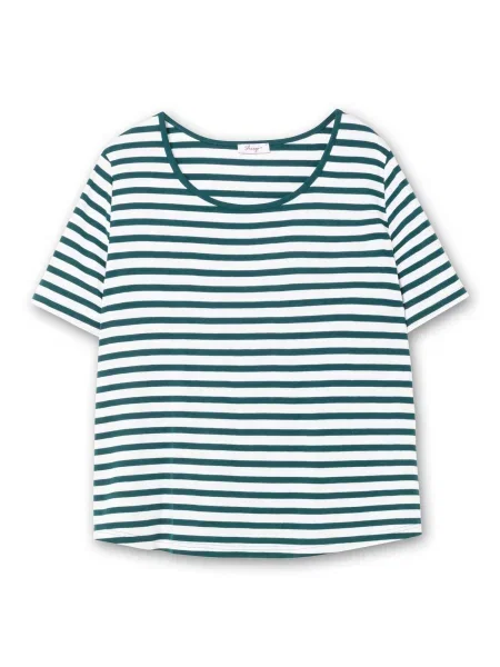 SHEEGO Tricou verde petrol alb