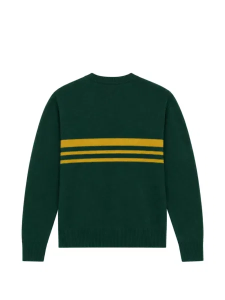 Pulover Craig Green cu dungi din fetru verde