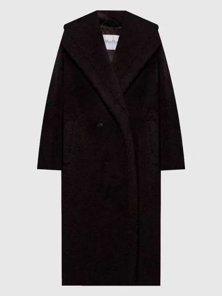 Двобортне пальто TEDGIRL з вовни та шовку Max Mara коричневе