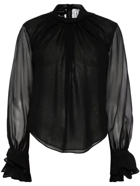 Top Giambattista Valli transparente negru