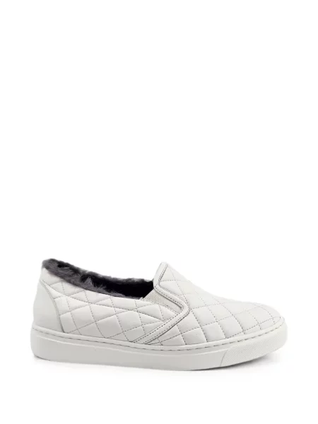 Matlasat sneakerși Madison.maison din piele de oaie alb