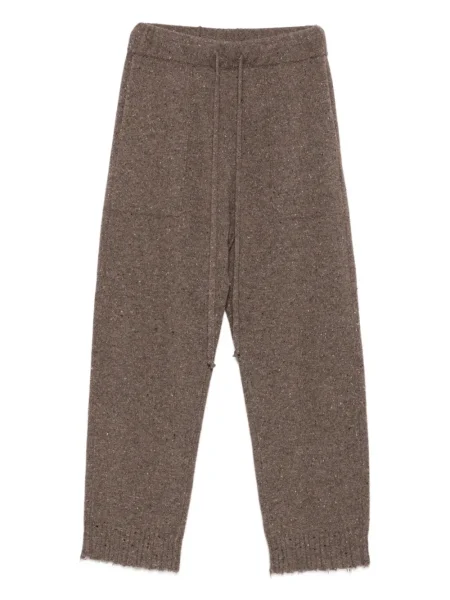 Hlače Uma Wang od kašmira smeđa