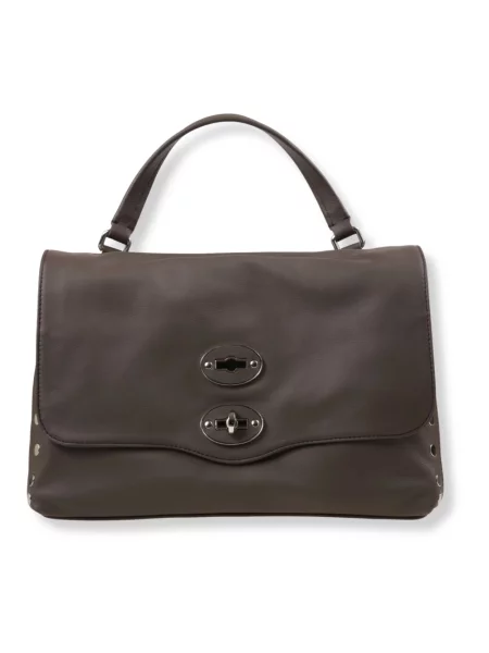 Mała torebka skórzana Zanellato skórzana brązowa