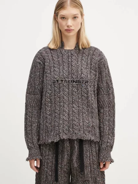Ottolinger pulover din amestec de lână Knit Chunky Sweater femei călduros maro