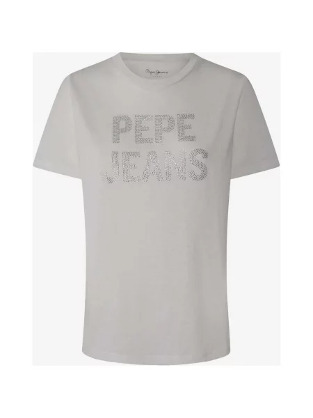 Koszulka z krótkim rękawem Pepe Jeans Niko w kolorze złamanej bieli i szarości XS biała
