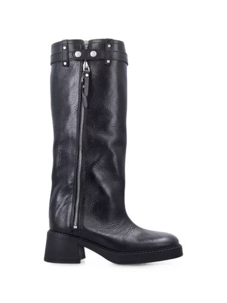 Botine Miista din piele negru