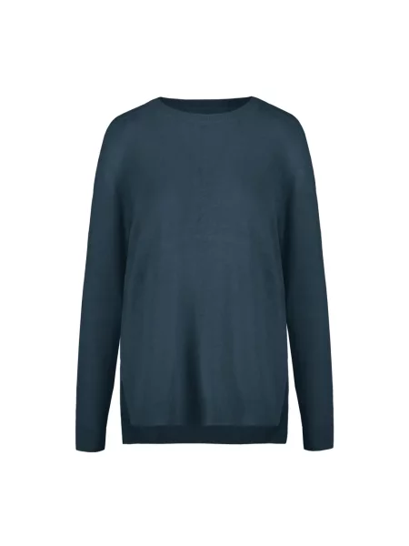 Lniany sweter Bomboogie niebieski