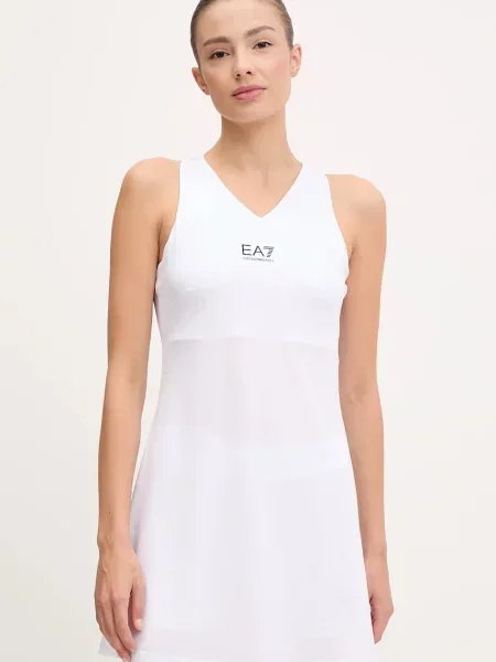 Emporio Armani rochie sport mini evazati alb