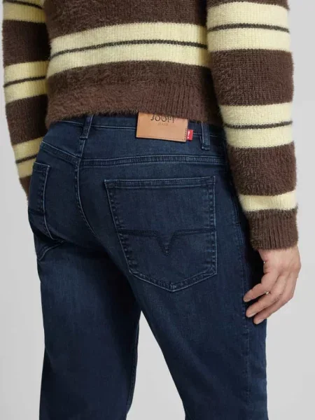 Jeansy o kroju nowoczesnym z wpuszczanymi model Mitch' Joop! Jeans niebieskie