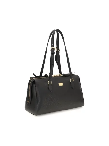 Torebka Dolce And Gabbana skórzana biznesowa czarna