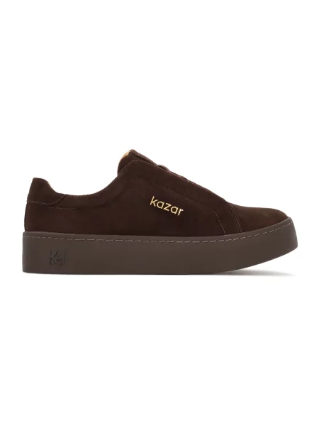 Sneakersy Kazar zamszowe brązowe