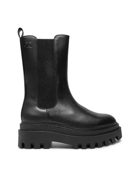 Gležnjarji Chelsea Calvin Klein Jeans Flatform črna