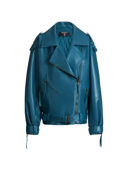 Geanta de piele Balmain albastru