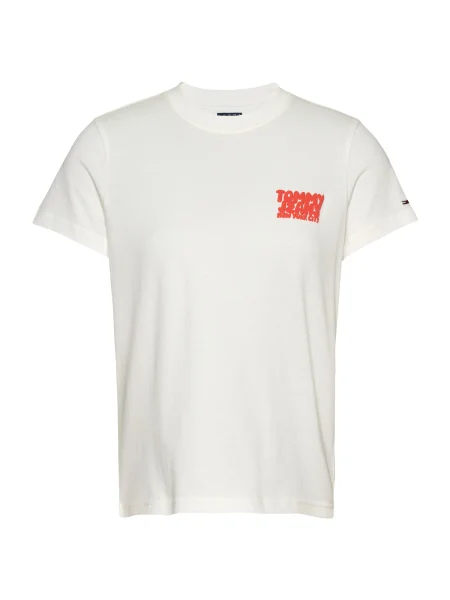 Tommy Jeans Tricou Bubble alb