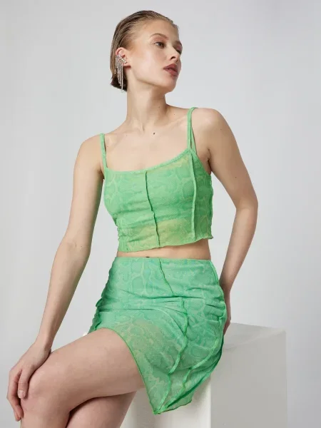 VIERVIER Top Malena măr / deschis verde