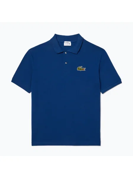 Мъжка поло риза Lacoste globe синьо