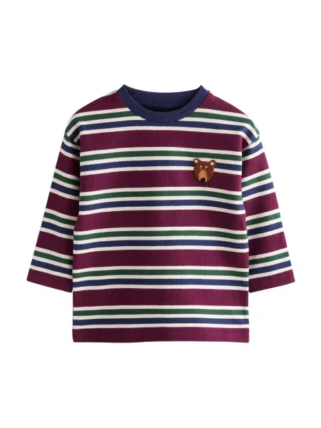Next Tricou bleumarin / verde / mov zmeură alb