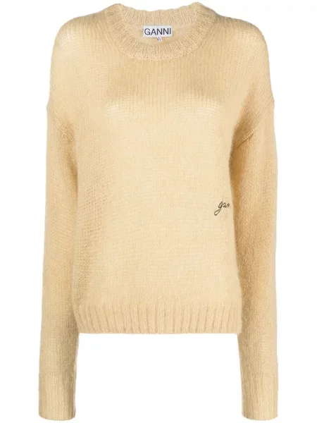 Pulover Ganni cu broderie tricotate