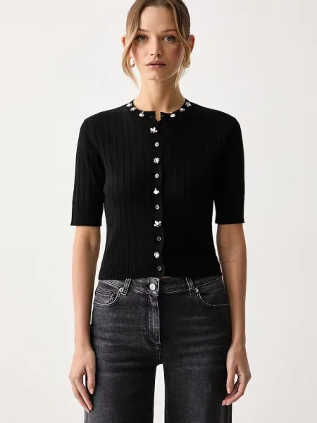 Max&Co. cardigan pentru femei cu vâscoză GIURATO negru