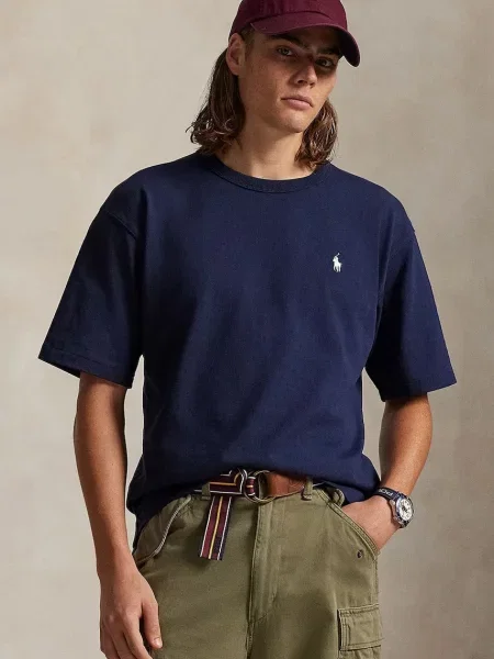 Polo Ralph Lauren t-shirt Tee gładki granatowy