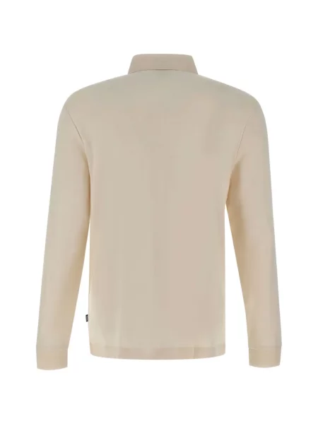 Lung tricou polo Boss alb