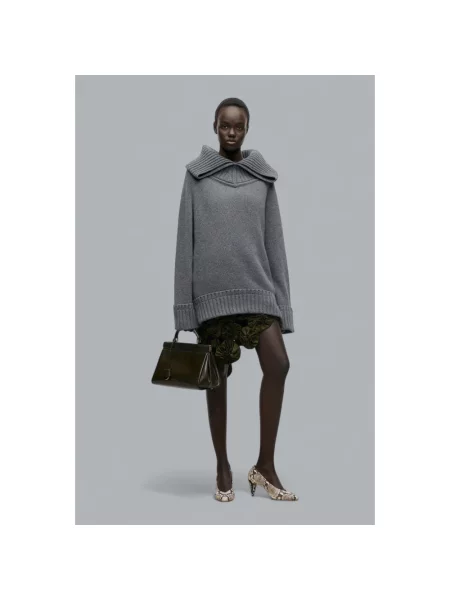 Sweter Victoria Beckham wełniany szary