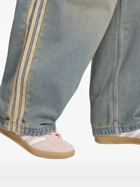 Aksamitne sneakersy Adidas Samba szare