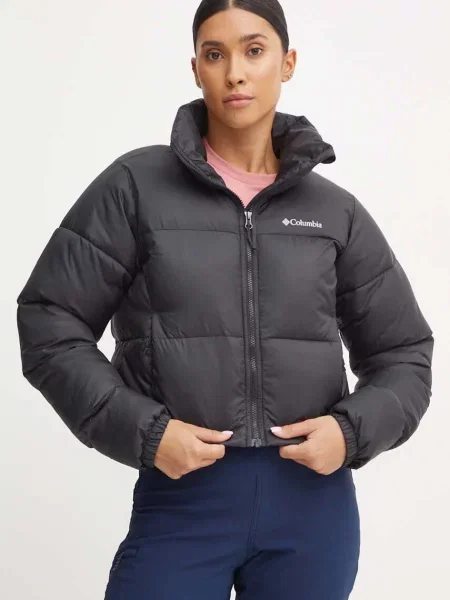 Columbia geaca Puffect Colorblock femei de iarna negru