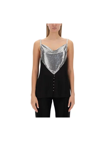 Wielobarwność bluzka Rabanne z dekoltem halter