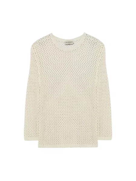 Lniany sweter Roy Rogers beżowy