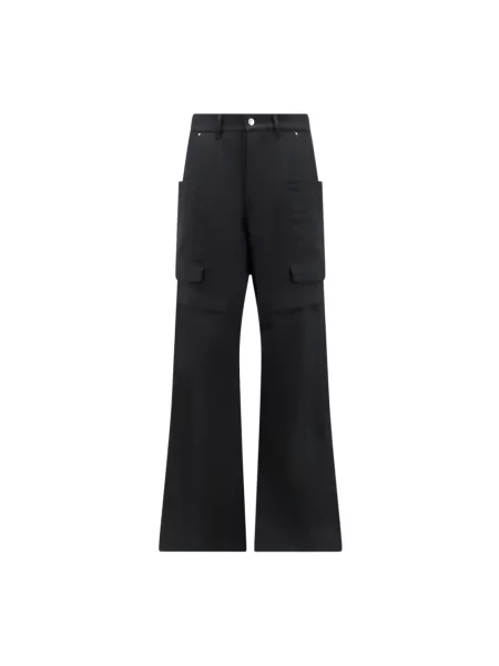 Spodnie cargo Rick Owens wełniane czarne