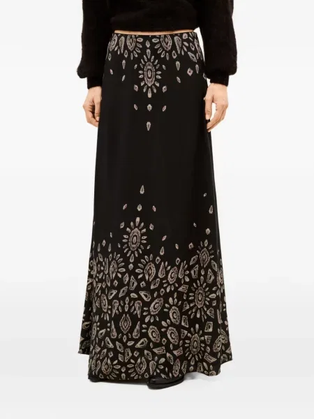 Fusta maxi Ba&sh cu imagine negru