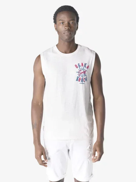 KOROSHI Tricou albastru / magenta alb