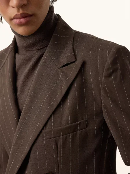 Ralph Lauren Collection Úpletové Tričko Z Kašmíru tmavě hnědá