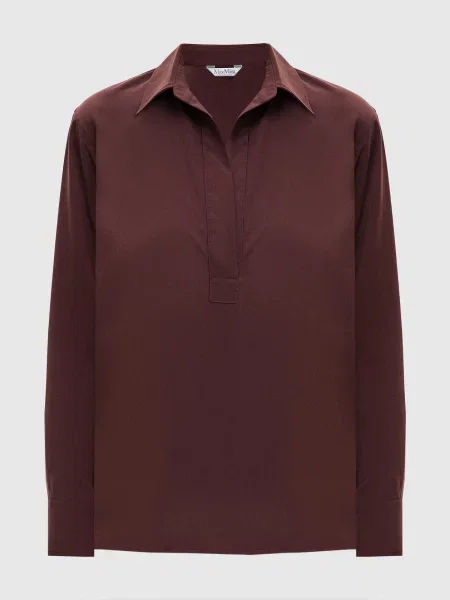 Блуза Mirko з шовку Max Mara бордова