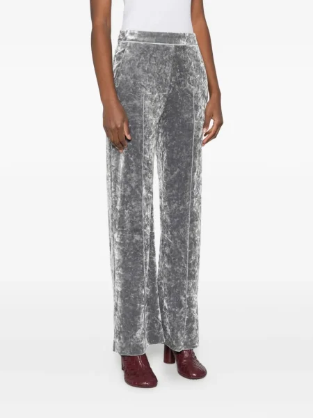 Pantaloni Patrizia Pepe de catifea gri