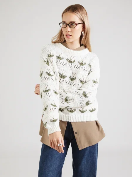 VERO MODA Pulover VMIdelle verde închis / roz alb