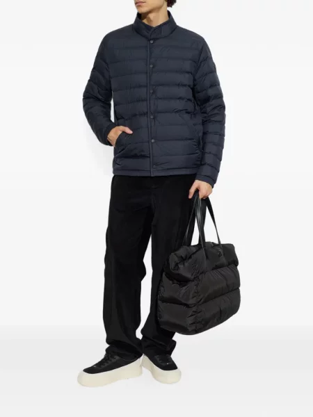 Matlasat geacă cu puf Moncler albastru