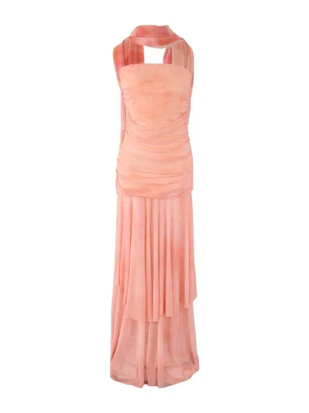 Trendyol Večerna obleka oranžna / roza rdeča