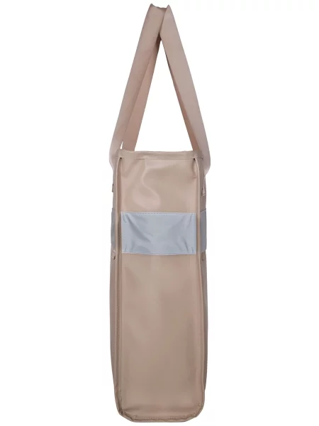 Shopper tmavobéžová sivá