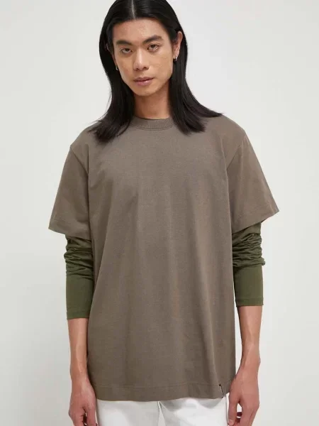 Тениска G-Star Raw с изчистен дизайн зелено
